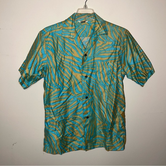 Vintage Hawaiian Short Sleeved Button Front Casual Shirt Cotton Unisex Size Med - Picture 4 of 12